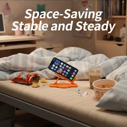 Bed Phone Holder for Side Sleeping, 360° Adjustable Lazy Arm Phone Mount with Anti-Slip Base, Hands-Free Overbed Stand for Watch