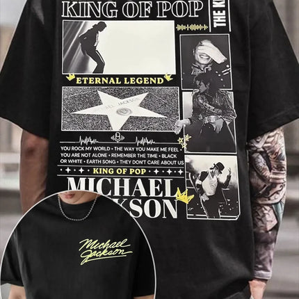 2026 Michael Jackson Graphic Tshirt Mens Womens Cotton Tees Ummer Casual Short Sleeve Round Neck Clothing Loose Tops Trend