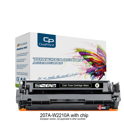 New 206A 207A 2210A White Toner Cartridge Compatible for HP Laserjet Pro M255 M255dw M255nw MFP M282nw M283fdw M283fdn with Chip