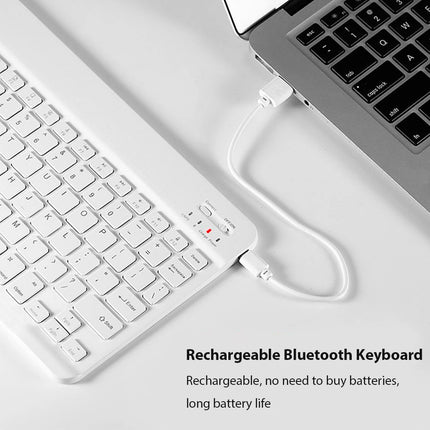 Bluetooth Wireless Keyboard With Mouse Portable Mini Rechargeable Keyboard For Ipad Tablet Android Ios Windows - product imag