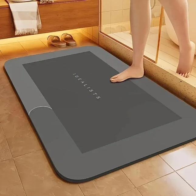 Diatomaceous Earth Bath Mat Super Absorbent Non Slip Fast Drying Soft Floor Mat for Shower Laundry Bedroom Kitchen - product