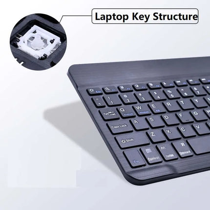 With Bluetooth Keyboard Mouse For Tablet Pc 78Key 10inch Rechargeable Wireless Keyboard 1200dpi Mice Set Combo For - product