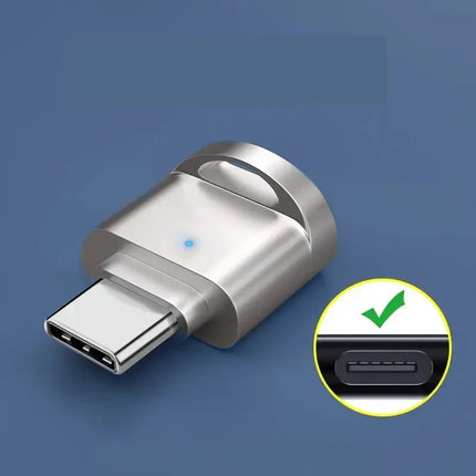 USB-C TF Reader With Zinc Alloy Shell, SD Card Reader with USB-C to USB Adapter, Suitable for Laptop, MacBook - product image