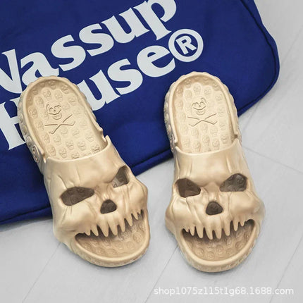 Halloween Platform Skull Platform Slipper Demon Home Cloud Summer Beach Sandal Slides Flip Flops - product view 3
