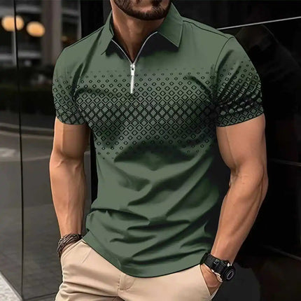 Men's Polo Shirts Golf Shirt Button Up Breathable Quick Dry Moisture Wicking Short Sleeve Mans Clothes Summer Tennis Sportswear