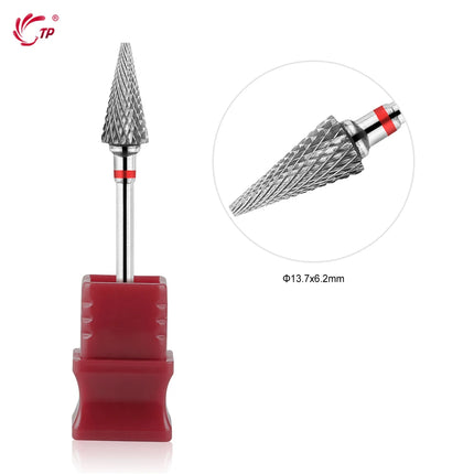 TP Tungsten Steel Nail Drill Bits Rotary Cuticle Clean Electric Nail Drill for Manicure Pedicure Burrs Remover Nail Accessories