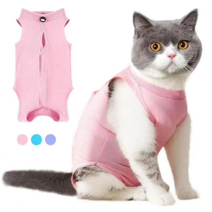 Cat Weaning Suit Anti-licking Recovery Clothes After Surgery Soft Puppy Kitten Jumpsuit Cat Sterilization Suit Pet Vest Clothing