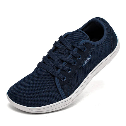HOBIBEAR Wide Toe Barefoot Shoes Womens Mens Outdoor Lace Up Running Sneaker Zero Drop Comfortable Casual Shoes