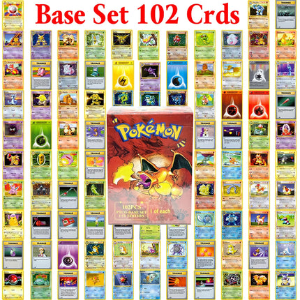 PKM Base Set Booster Box 1999 1st Edition Proxy Game Cards Packs WOTC Sealed Blue Wing Charizard Blastoise Venusaur Packs Toys