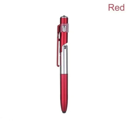 4 In 1 Multifunction Ballpoint Pen with LED Light Fold Phone Holder Night Read Writing Pencil Office School - product image f