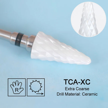 Ceramic Milling Cutter Flame Carbide Nail Drill Bits Pink Gel Remover Electric Machine Drills Polishing Peeling Nails Art Tools