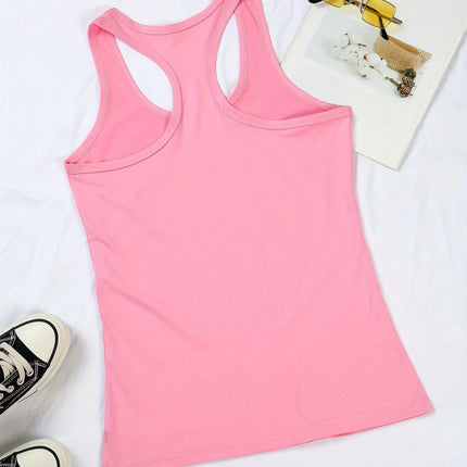 Loose plus size wing pattern printed round neck white vest summer casual sleeveless top women's clothing
