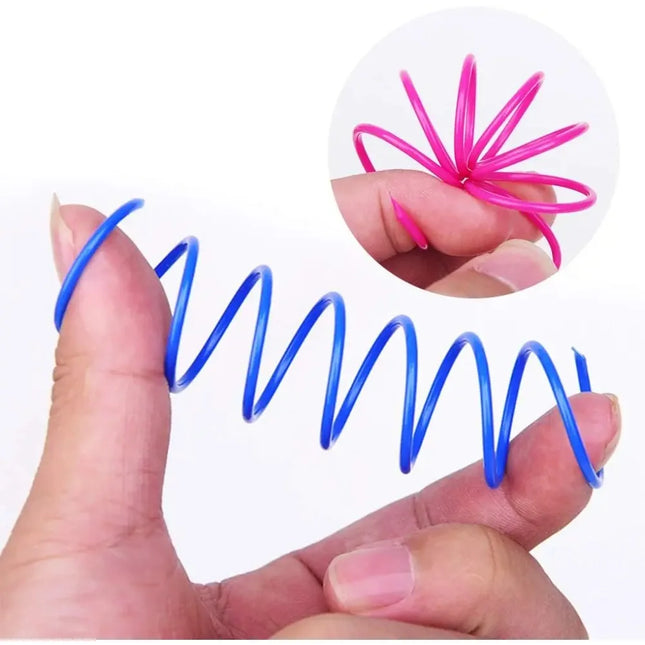 4Pcs Cat Spring Toy, Cat Spiral Toys Interactive for Indoor Colorful Cats Plastic Springs Coil for - product image 2