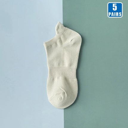 5 Pairs Women Cotton Socks Short Crew Ankle High Quality Breathable Summer Compression Casual Fashion Low-Cut Sock for Female