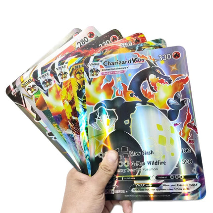 Pokemon Cards 21x15cm Oversized English Vmax V Vstar Jumbo Letters Super Rare Rainbow Card Pikachu Mewtwo Jumbo Card Child Gift