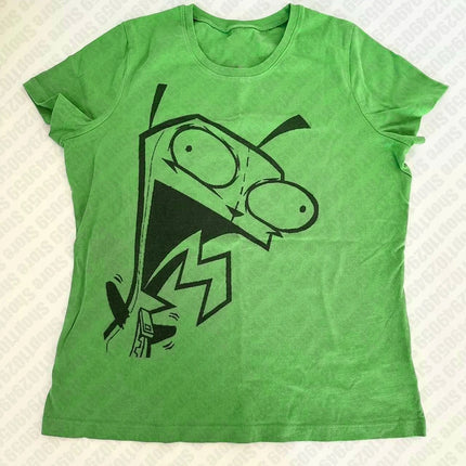 90s Streetwear Green Goth Baby Tees Y2K Tops Harajuku  Letter Print Graphics Kawaii Short Sleeve T-shirts  E-girl Slim Crop Tops