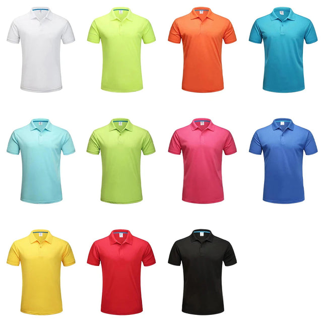 Blank Dry Fit Golf Shirts Men Breathable Polyester Quick Dry Polo T Shirt Unisex Sport Collar T-shirt Playeras Polos Pour Hommes