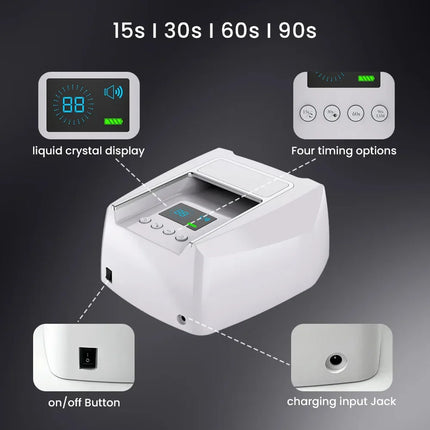 Professional 126W Rechargeable Nail Lamp with Handle Wireless Gel Polish Dryer Pedicure Machine Cordless UV LED Nail Art Lamp