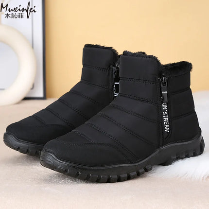 Winter Men Ankle Snow Boots Waterproof Non Slip Shoes for Men Casual Keep Warm Plush Plus Size Couple Footwear Chaussure Homme