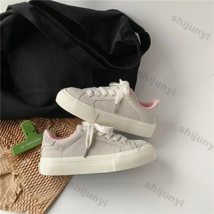 Women's Casual Shoes Autumn Breathable Comfortable Non Slip Sneakers Height Increase Fashion Cross Tied Outdoor Vulcanized Shoes