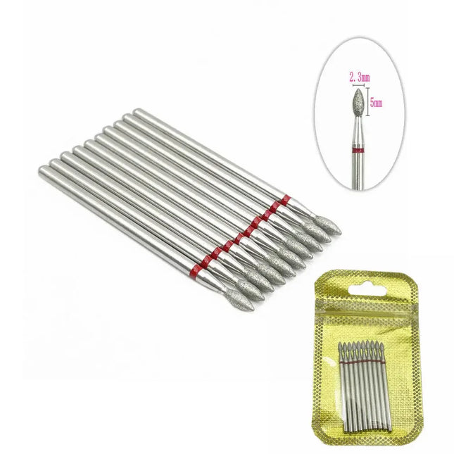 10pcs Nail Milling Cutter Set Diamond Stone Electric Manicure Drills Nail Drill Cuticle Clean Bits Burr - product image 52