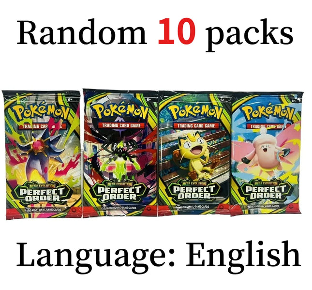 4/36 Packs Englisch Pokémon TCG: Mega Evolution Perfect Order Phantasmal Flames Ascended Heroes Booster Box Pokemon-Karte