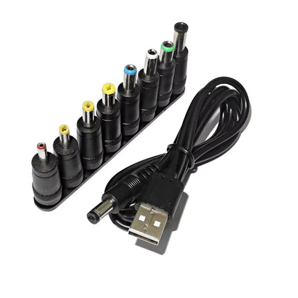 Universal Power Cable USB to DC 5.5 * 2.1mm Jack 5V Charging Cord with 8 Selectable Connector Tips for CCTV - product image f