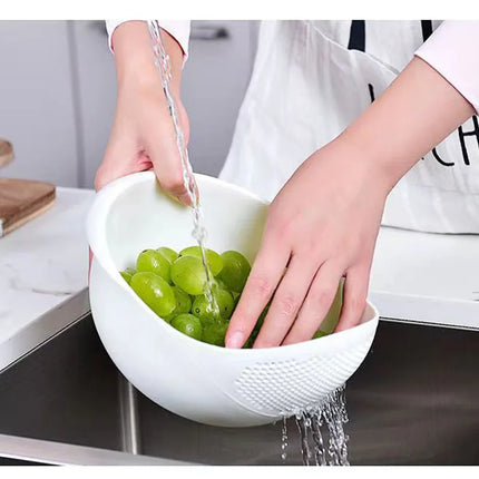 Rice Washing Filter Beans Strainer Basket Colander Plastic Sieve Fruit Vegetable Bowl Drainer Cleaning Tools Home Kitchen Tools