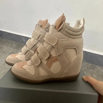 2026New Women's Shoes 7cm Inner Height-increasing Sport Shoes Fashion High-top Casual Shoes Women's Sneakers Zapatillas De Mujer
