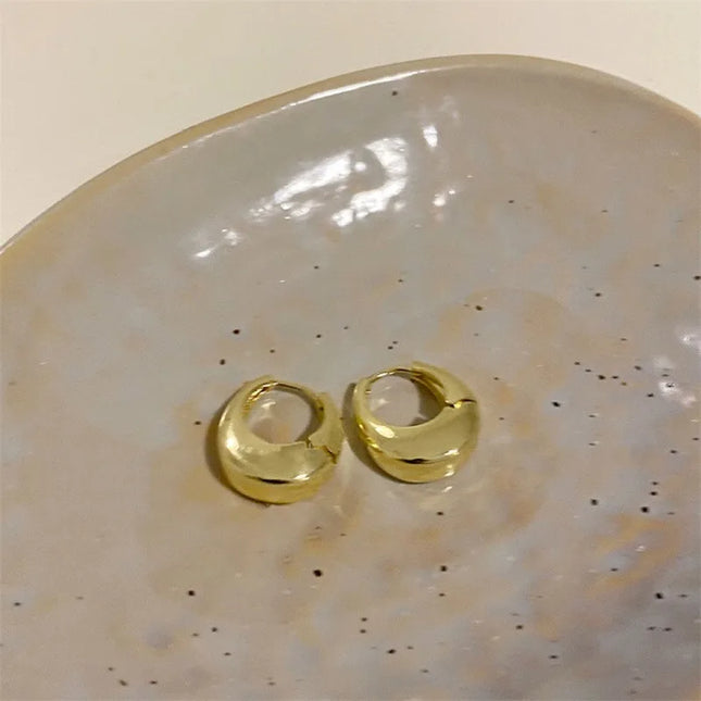 2Pcs Stainless Steel Smooth Metal Hoop Earrings For Woman Girl, Elegent Luxury Jewelry Temperament - product image 10