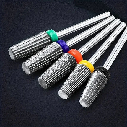 1/5Pcs 5 in 1 Ceramic Nail Drill Bit For Electric Drill Machine 3/32" Shank Milling Cutter Fast remove Acrylic or Hard Gel