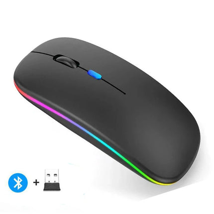 Rechargeable Wireless Mouse Bluetooth-compatible 2.4GHz Dual Modes Computer Mice with Nano Receiver for PC Laptop - product i