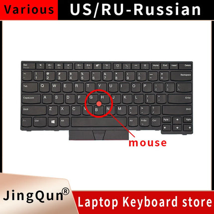 Spanish Russian Backlit Laptop Keyboard For Lenovo Thinkpad E480 E485 E490 E495 L380 L390 L490 L480 T490 T495 01YP280 01YP320