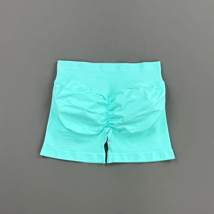 HISTELLO Gym Shorts 4.5" Women Fitness Sports Biker Shorts Low Waist Running Pants Workout Scrunch Butt Yoga Seamless Leggings