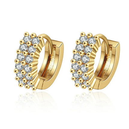 High-quality 925 Sterling Silver Crystal Fashion Circle Hoop Earrings for Woman Wedding Party Gift Street Versatile Jewelry