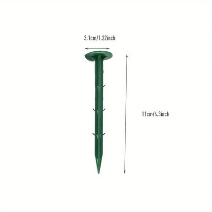 Single green stake with 3.1cm and 11cm dimension markings