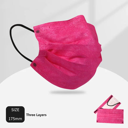 50Pcs 3/4 Layer Mask Face Masks Melt Blown Cloth Disposable Safety Anti-Dust Protective Masks Adults Non-wove Earloop Masque