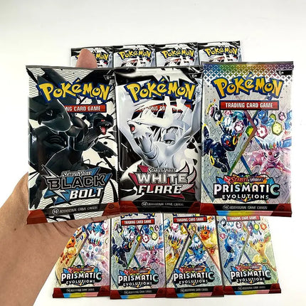10/20 Pcs Pokemon Card Prismatic Black Bolt White Flare Booster English Battle Pokemon Card Game Carte Trading Collection Cards