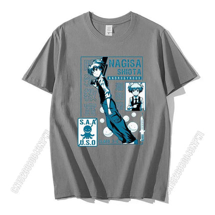 Shiota Nagisa Funny Unisex T-Shirt Casual 100% Cotton Japanese Anime Assassination Classroom Karma Akabane Harajuku Tshirt
