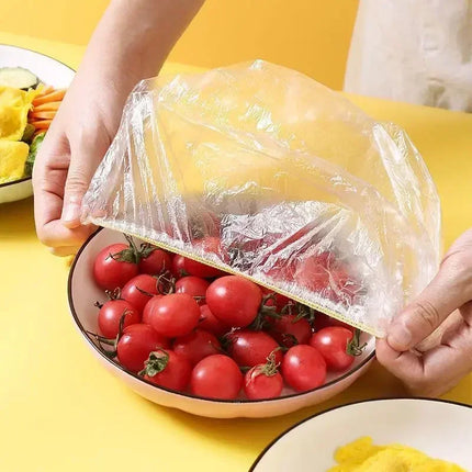 100/1000x Food Covers Plastic Kitchen Disposable Fresh-keeping Lid Food Covers Elastic Warp Packaging Storage Bags Wholesale