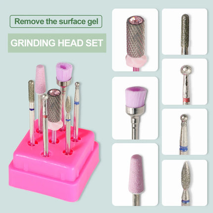 7 Pcs Tungsten Carbide Ceramic Nail Drill Bits For Manicure Removing Gel Varnish Nail Drill Bit Kits Accessories Engraving Tools