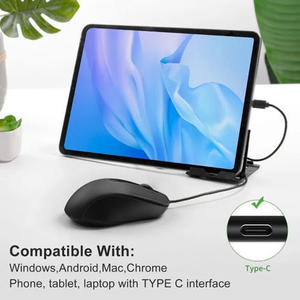 USB C Mice 3 Buttons 1000DPI Adjustable Sensitivity Type C Gaming Mouse for Windows PC, Laptop and More Type C Devices