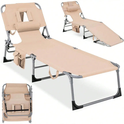 Portable Zero Gravity Chair With Cup Tray & Backrest, Lockable Reclining Anti-Gravity Lounger, Quick-Fold Outdoor Patio Recliner With Pillow, Lightweight Folding Yard Chair With Carry Handle