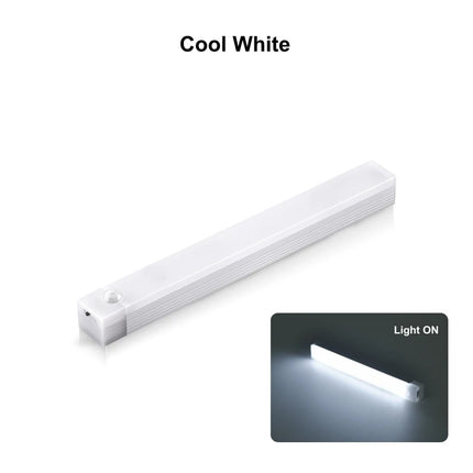 Wireless USB Rechargeable Motion Sensor LED Bar Light Induction Night Light Portable Cordless Magnetic Cabinet - product imag