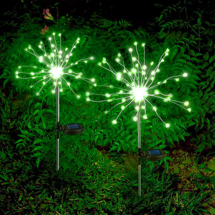 Solar Lights for Outdoor Garden 60/200/420LED Dandelion Lighting Stake Solar Firework Light for Christmas Halloween Lawn Decor