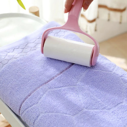 Lilac Cotton Towels Set - 1/4/6pcs 34x74cm/70x140cm Quick-Dry Thickened Bath Towels Embroidered for Adult Hotel Home Bathroom