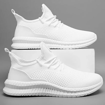 Men Walking Shoes Fashion Lightweight Outdoor Breathable Sports Flat Mesh Comfortable Casual Tennis Shoes for Men