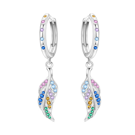 Orstarry 925 Sterling Silver Sparkling Wings Earrings Original Jewelry Drop Earrings Women Jewelry Party Trendy Anniversary Gift
