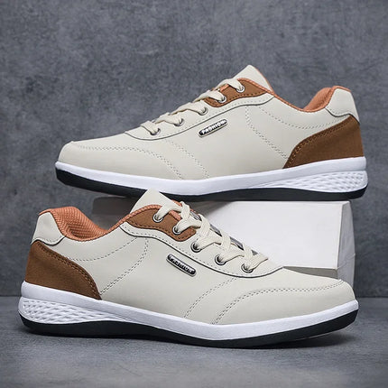 Men's Leather Walking Sneakers - image 2