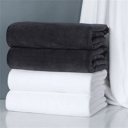 White large towel, bath towel, beauty salon towel, soft and absorbent quick drying sports beach hotel towel
